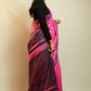 Hot pink Tussar By Ghicha Silk Saree