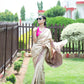 Natural Ghicha Silk saree with purple border