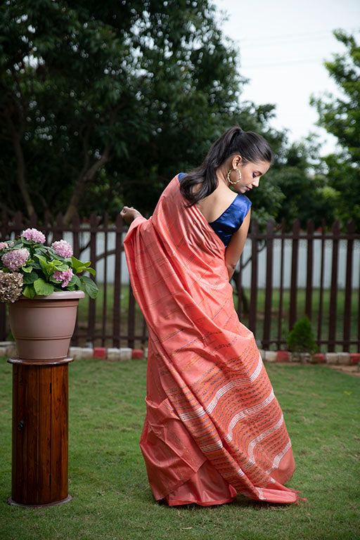 Orange Eri Saree