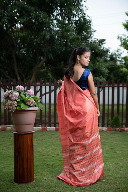 Orange Eri Saree