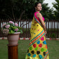 Yellow floral Nooni Silk Saree