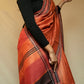 Tussar By Ghicha Silk Saree(yam orange)