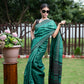 Tussar By Ghicha Silk Saree(green)