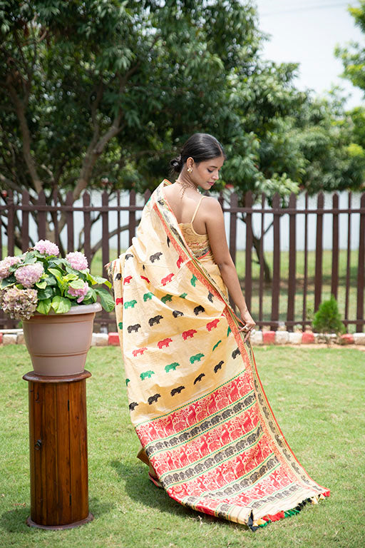 Muga Silk Sarees – The traditional wear of Assam Women | Handloom Sarees  from India