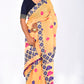 Yellow Orange with blue motif