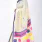 Assam handloom Off white saree