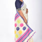 Assam handloom Off white saree