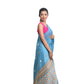 Assam handloom sky blue saree