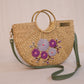 Handwoven U shaped embroidered Beach Bag with sling