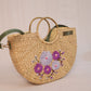 Handwoven U shaped embroidered Beach Bag with sling