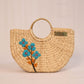 Handwoven U-shaped embroidered Beach Bag