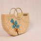 Handwoven U-shaped embroidered Beach Bag