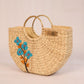 Handwoven U-shaped embroidered Beach Bag