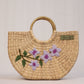 Handwoven U-shaped embroidered Beach Bag