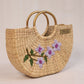 Handwoven U-shaped embroidered Beach Bag