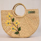 Handwoven U-shaped embroidered Beach Bag