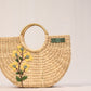 Handwoven U-shaped embroidered Beach Bag