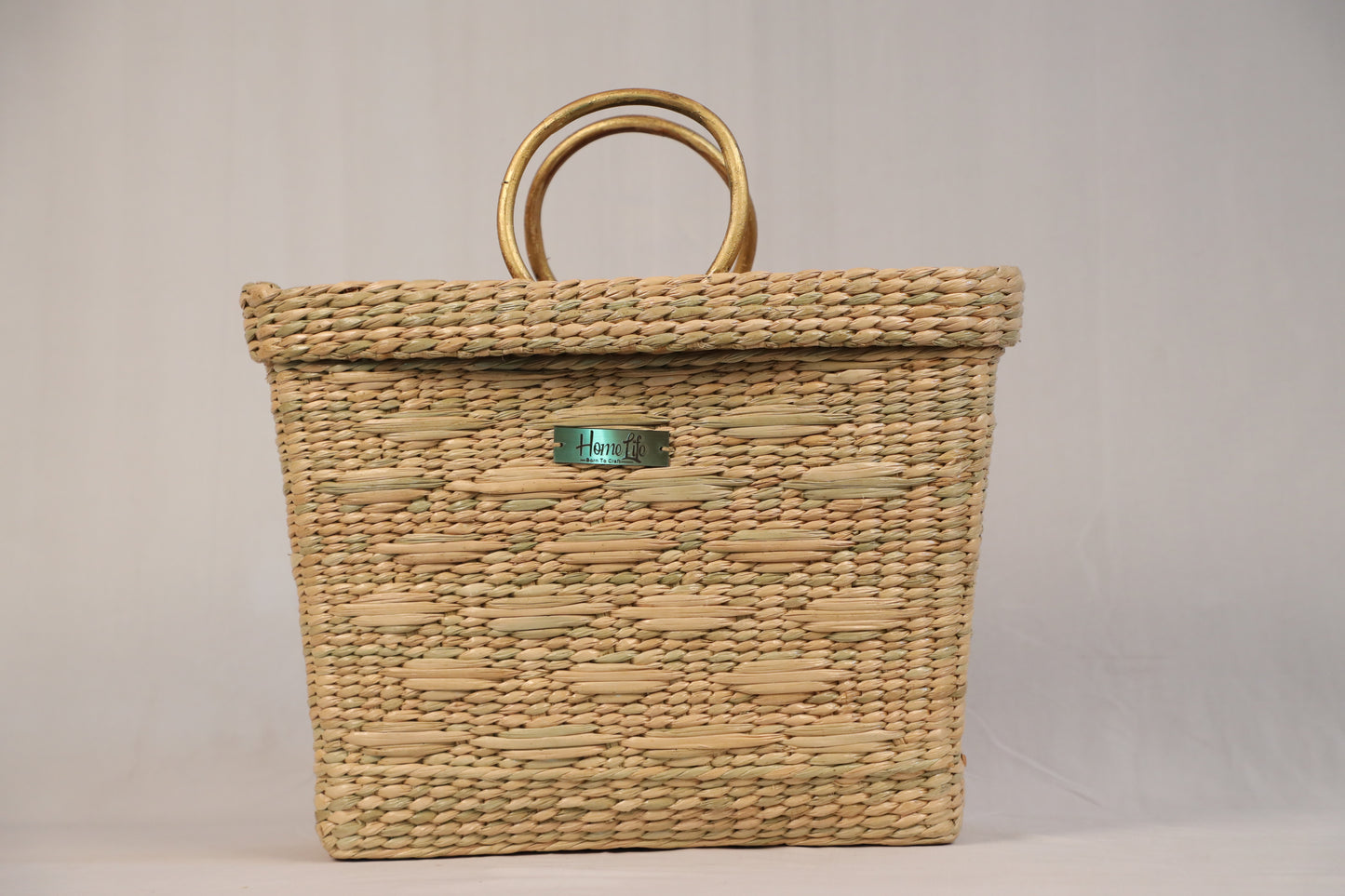 Hand Crafted tote bag with cane handles