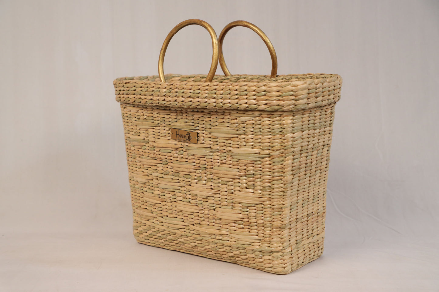 Hand Crafted tote bag with cane handles