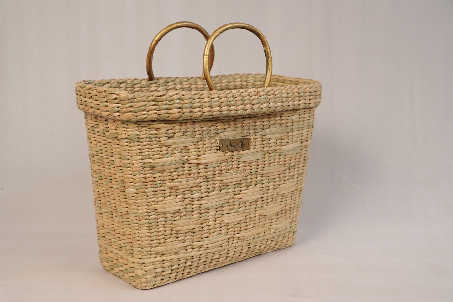 Hand Crafted tote bag with cane handles