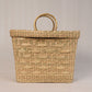 Hand Crafted tote bag with cane handles