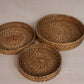 Round Cane Tray set of 3
