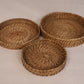 Round Cane Tray set of 3
