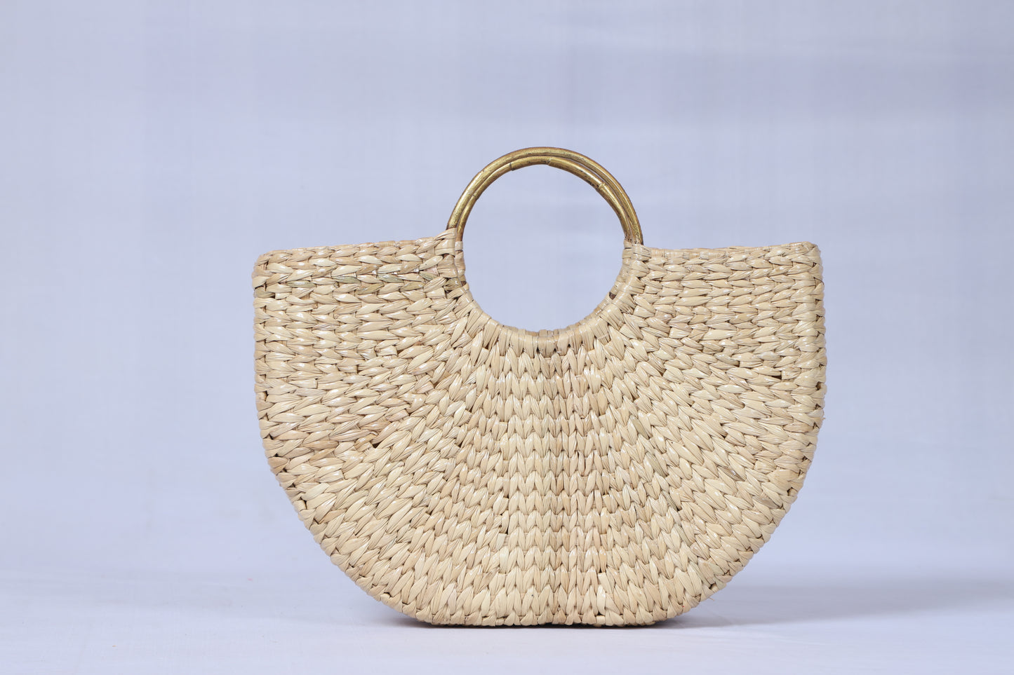 Handwoven U-shaped embroidered Beach Bag