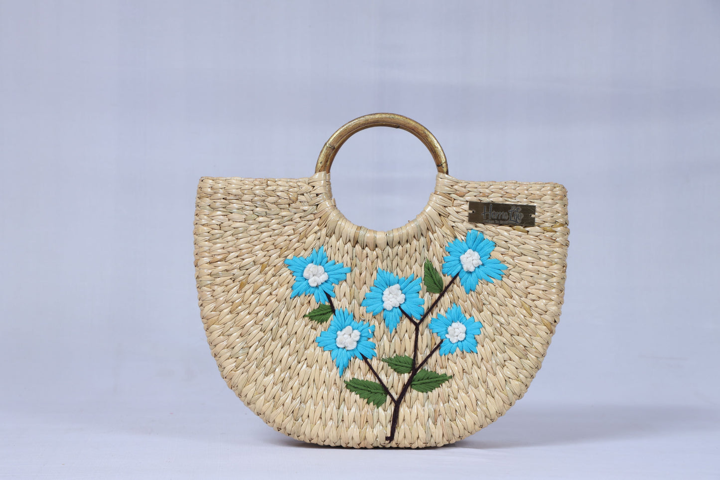 Handwoven U-shaped embroidered Bag