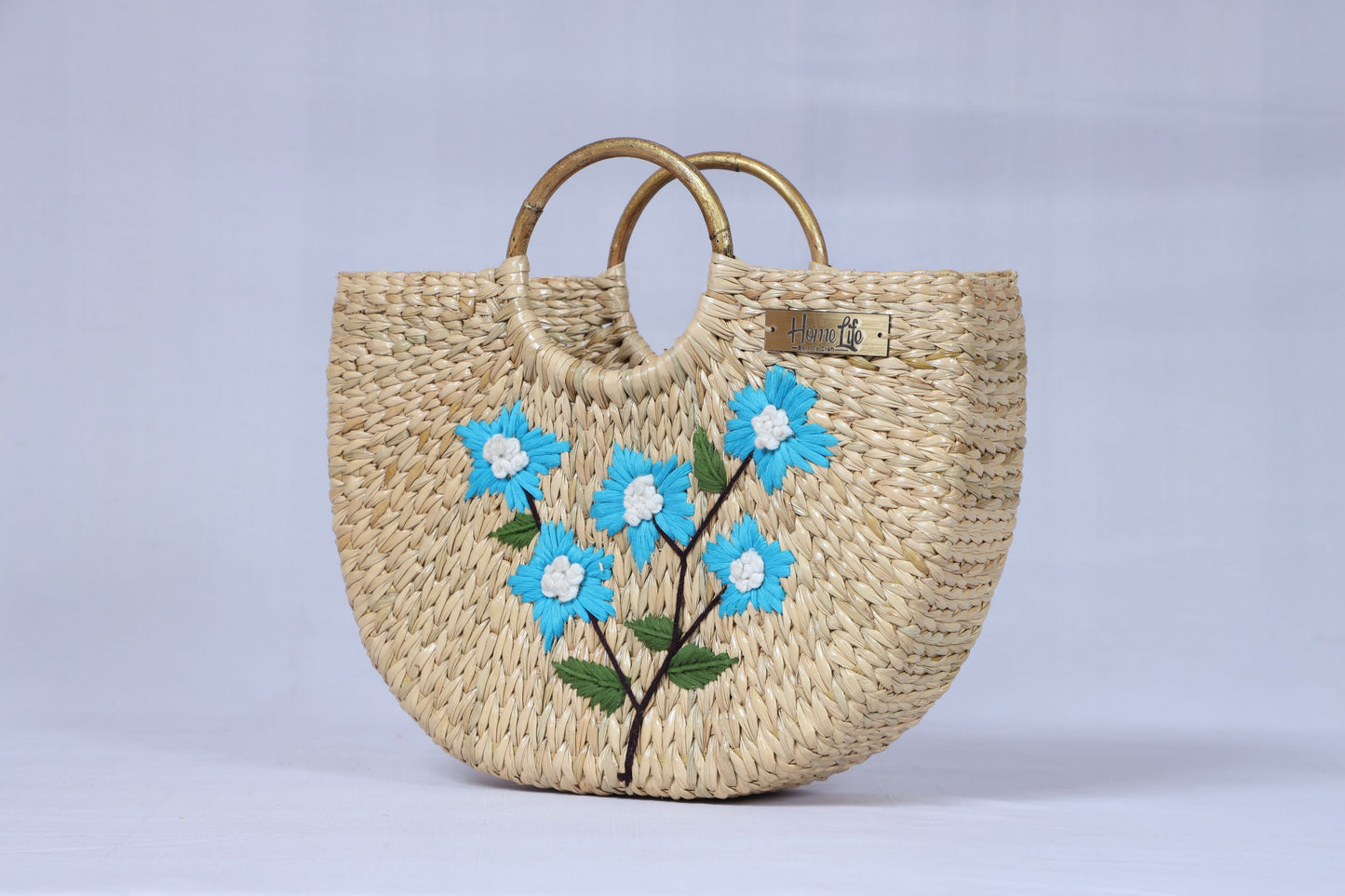 Handwoven U-shaped embroidered Bag