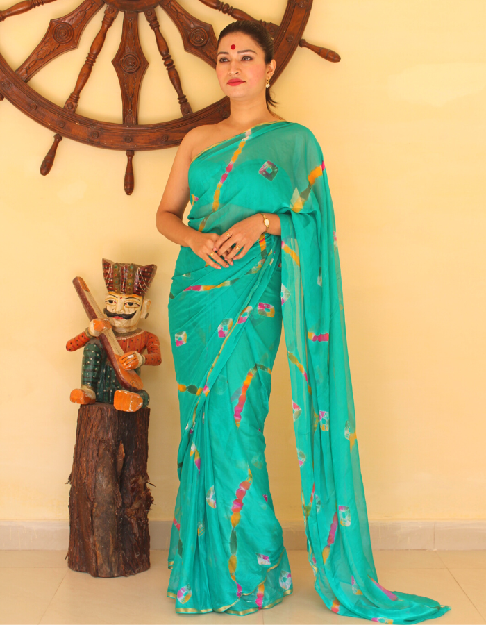 Patli Pallu Green Saree