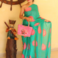 Bela Jade green Bandhej Saree