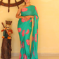 Bela Jade green Bandhej Saree