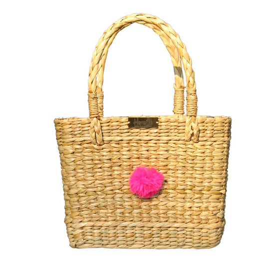 Kauna Basket with pink Pom Pom