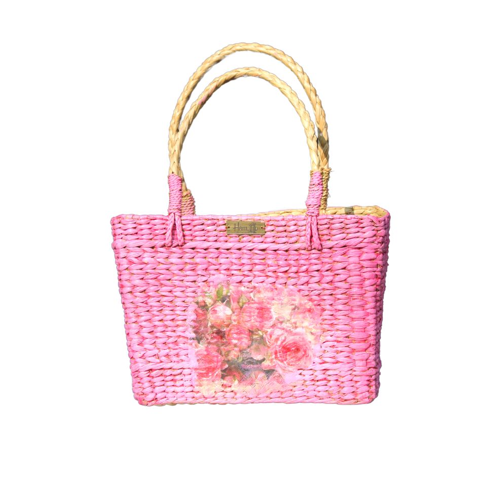 Handcrafted Pink Tote Bag