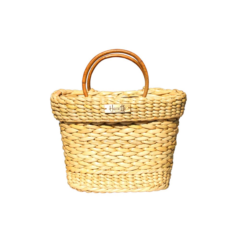 Bucket Basket with cane Handles