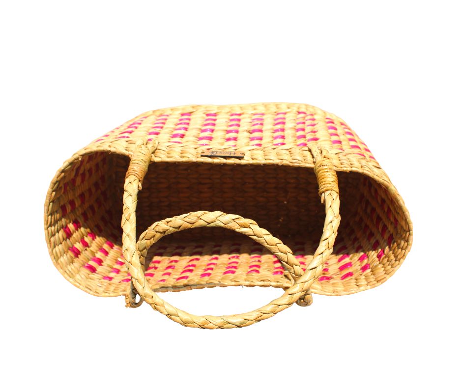 Multipurpose Handwoven Basket with Red colour