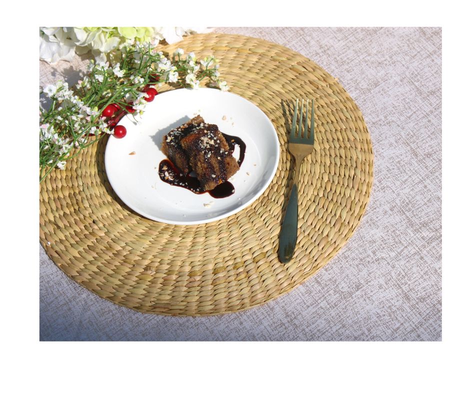 Hand woven round placemats